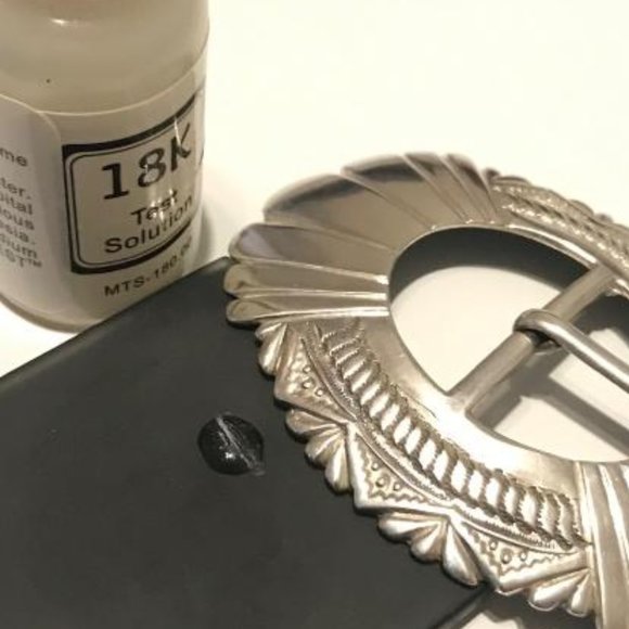 Sterling Southwestern Style Belt Buckle - Picture 8 of 8